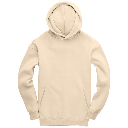 IVORY GEMINI - Peach Finish Oversized Hoodie with Solid Text