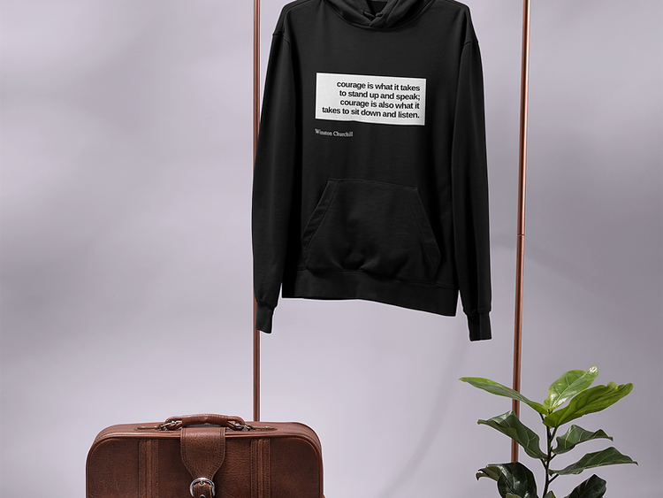 Courage is what it takes to stand up and speak