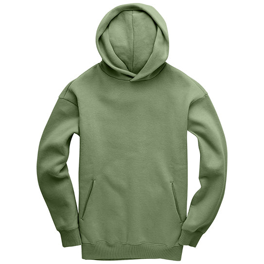 SAGE GREEN GEMINI - Peach Finish Oversized Hoodie with OUTLINE Text