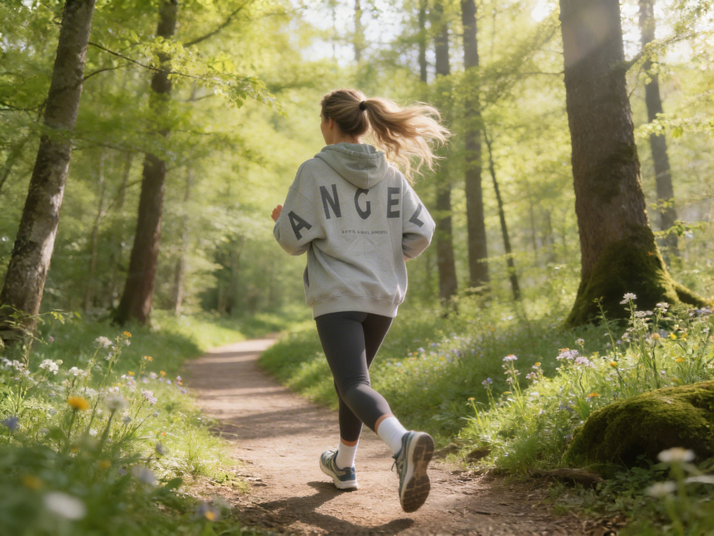 GREY MIST GEMINI - Peach Finish Oversized Hoodie with Solid Text