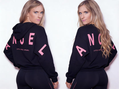 BLACK GEMINI - Peach Finish Oversized Hoodie with Solid Text (Copy)