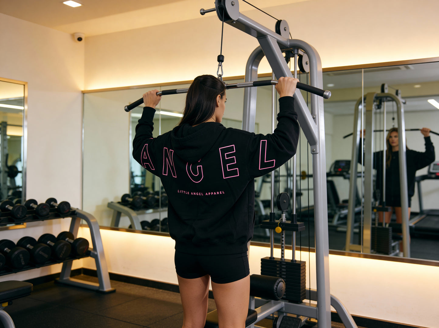 BLACK GEMINI - Peach Finish Oversized Hoodie with OUTLINE Text