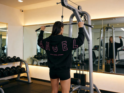 BLACK GEMINI - Peach Finish Oversized Hoodie with OUTLINE Text