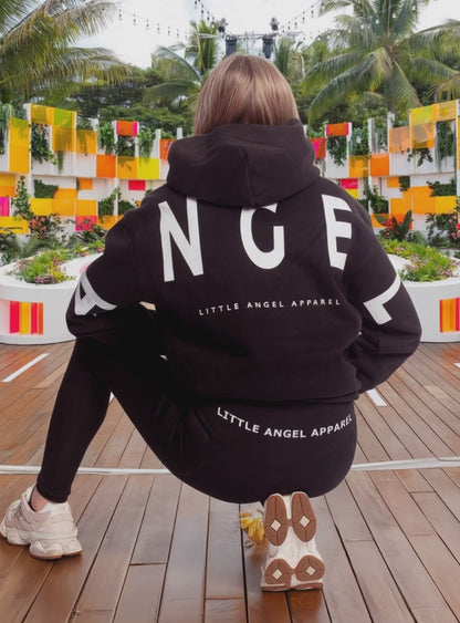 BLACK GEMINI - Peach Finish Oversized Hoodie with Solid Text (Copy)