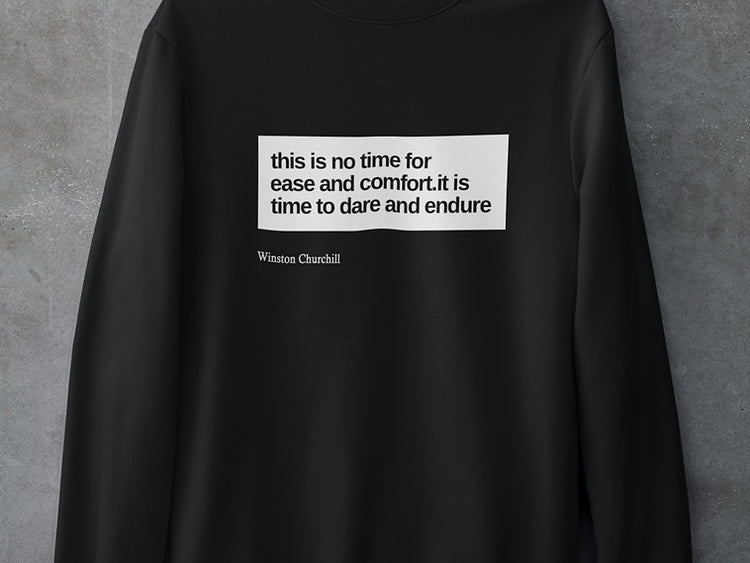 There is no time for ease and comfort