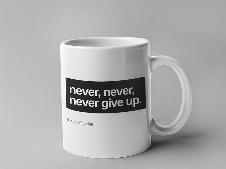 Never Never Never give up